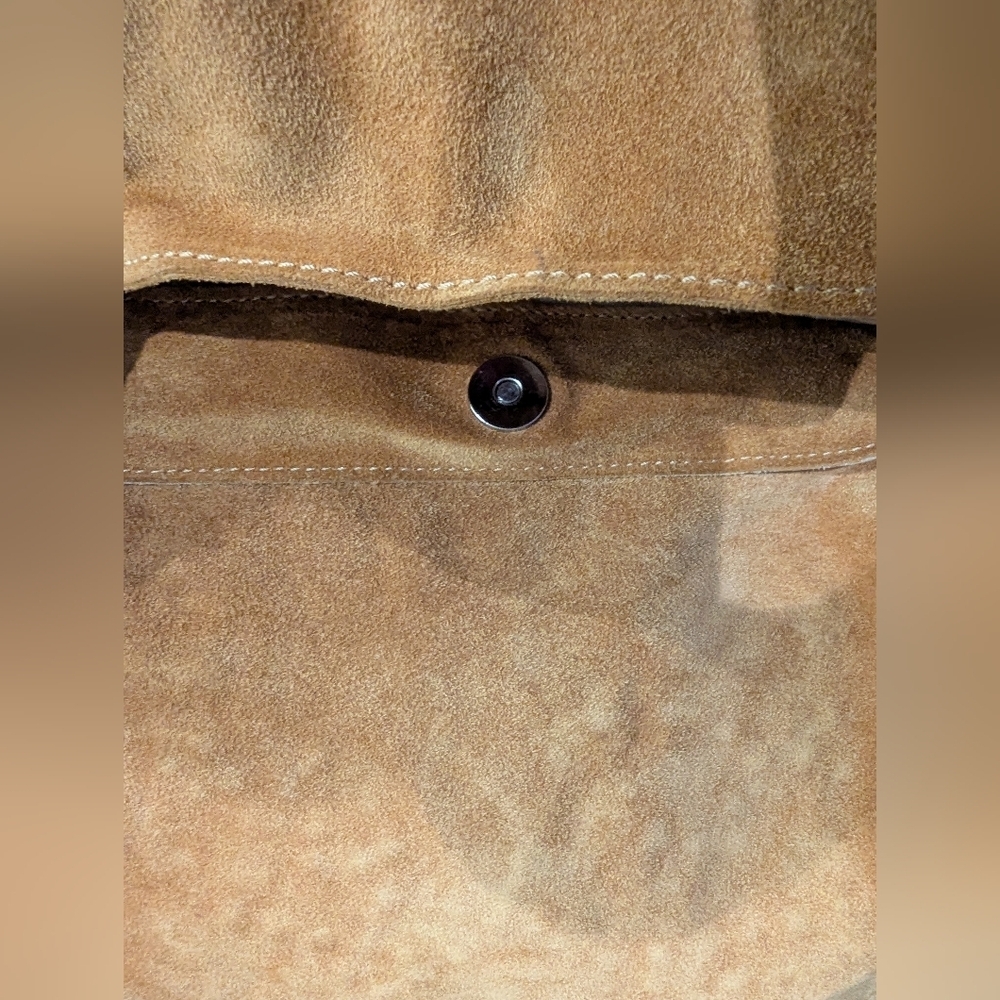 Y2K Arcadia Italy Leather vintage hobo bag gold with butterfly embossing. Rare! - Picture 14 of 15
